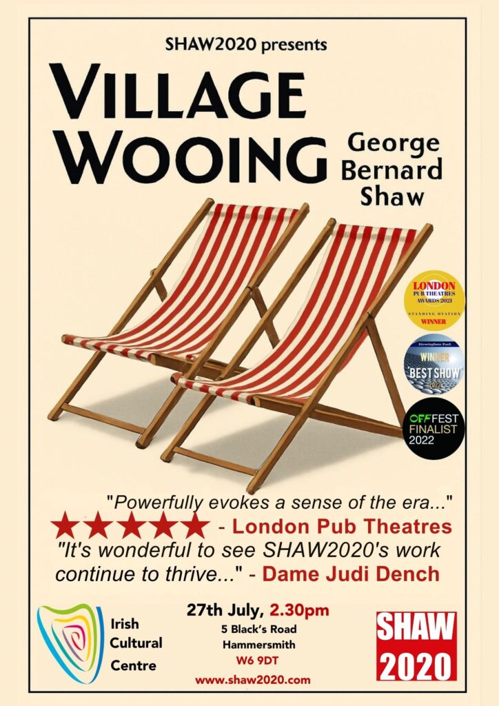 SHAW2020 presents VILLAGE WOOING by George Bernard Shaw