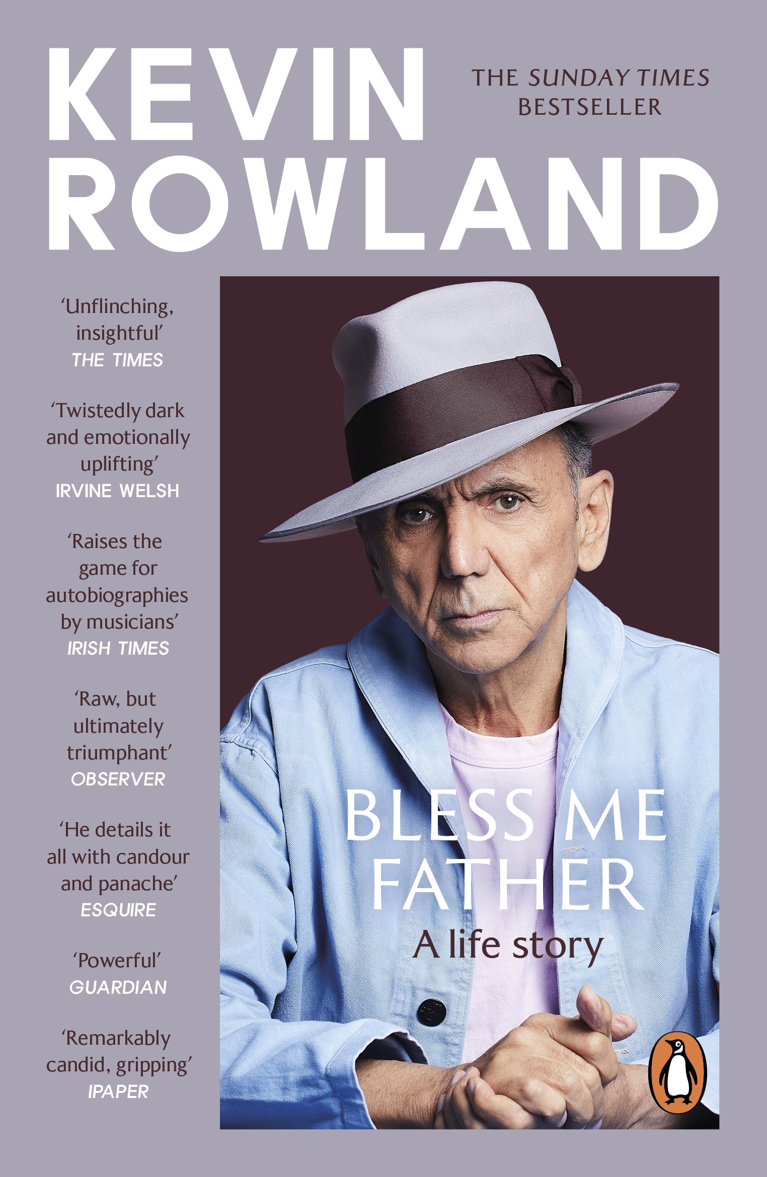 cover of Kevin Rowlands memoir featuring a photo of kevin rowland