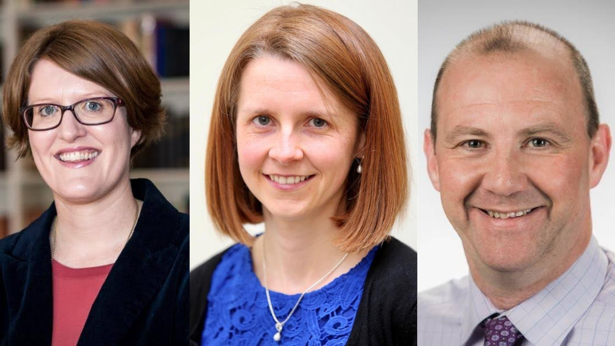 Portraits of 3 speakers for Irish in London Event